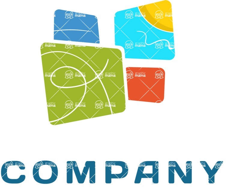 Business Logo Templates - vector graphics in a pack from GraphicMama - Colorful Creative Company Vector Logo Design